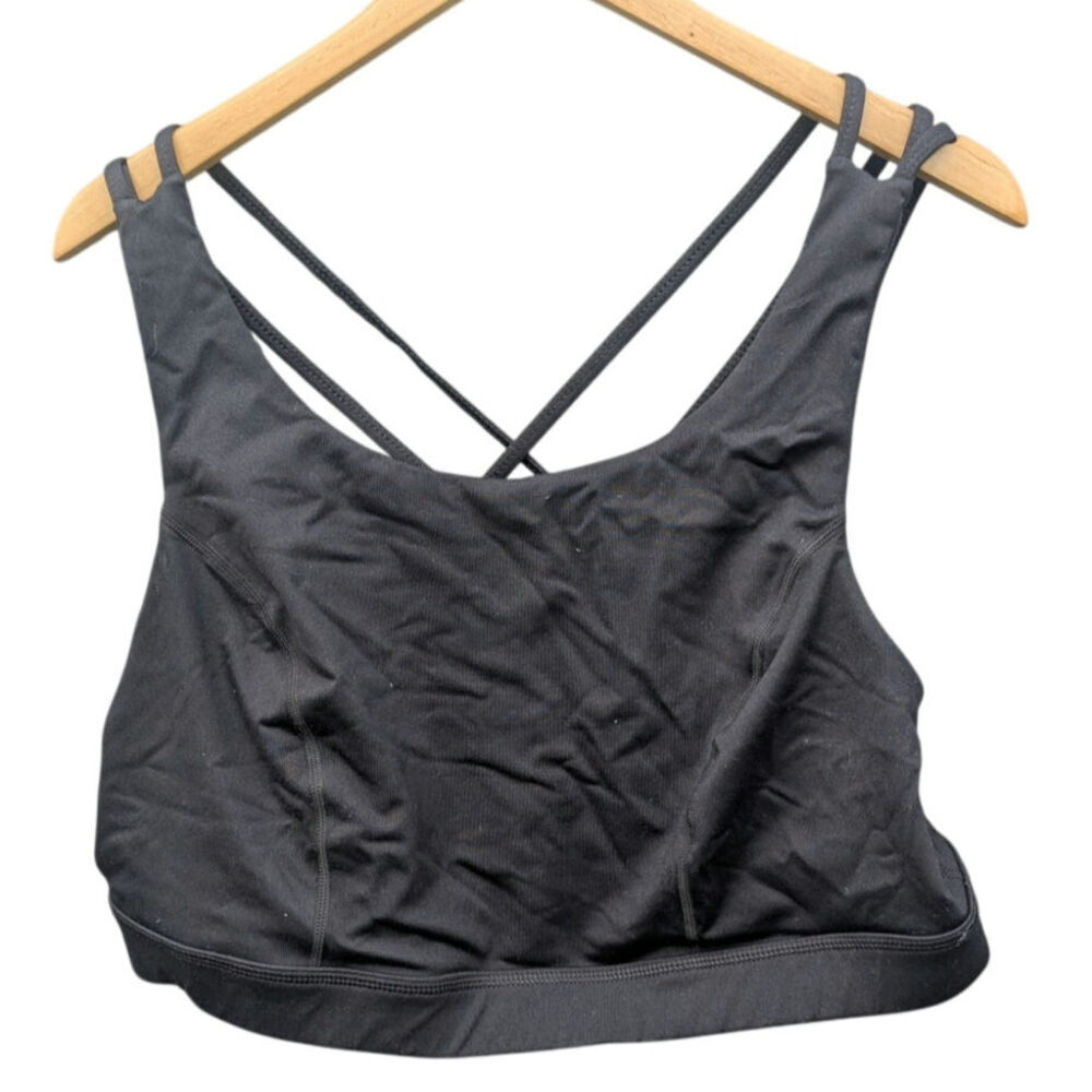 Black Torrid Active 2X sports bra workout gym yoga athletic running cross back